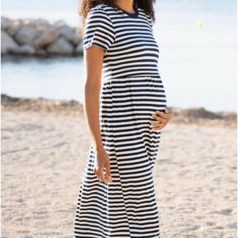 Seraphine Maternity/Nursing Midi Dress